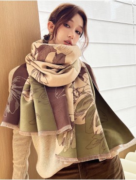 Floral Design Blanket Scarf